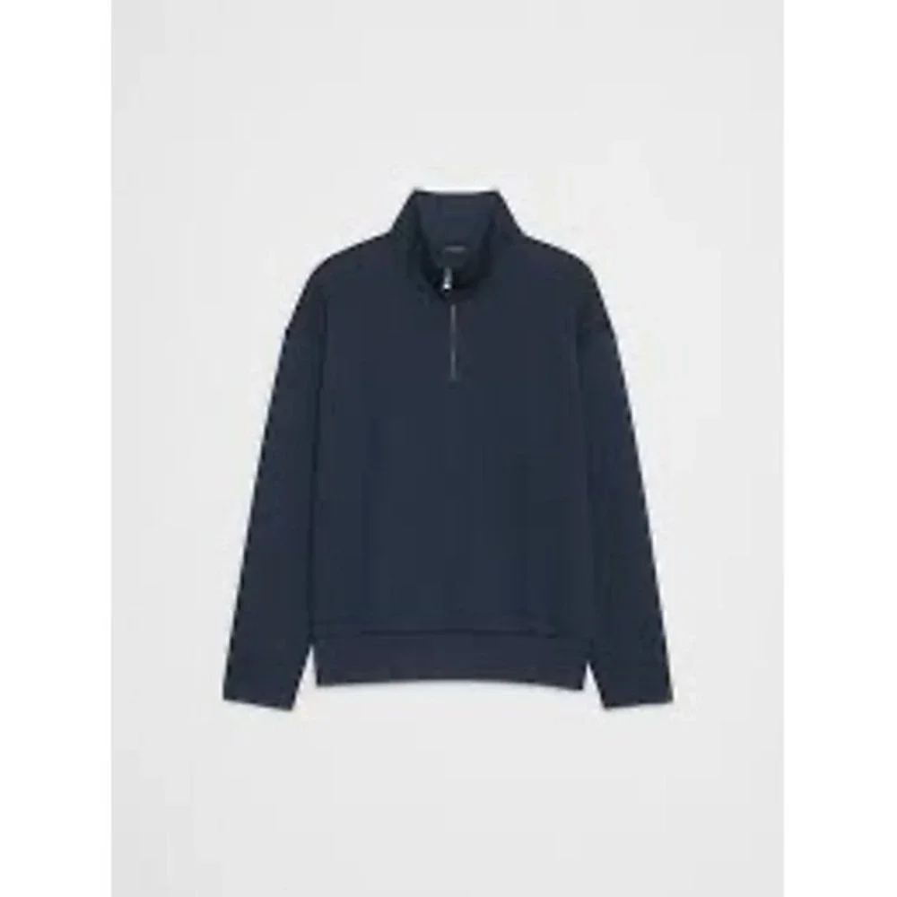 Banana Republic black quarter zip pullover sweatshirt men's size medium casual